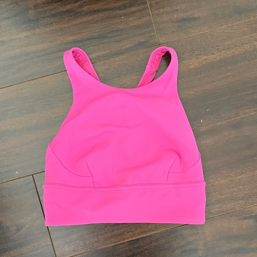 Lululemon Vibrant Pink High Neck Sports Bra